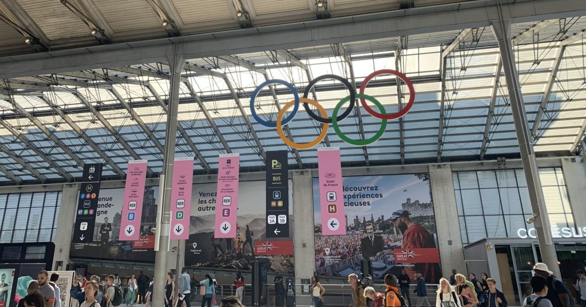 Gare du Nord aux couleurs des JO